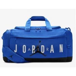 Torba sportowa Air Jordan Jam Velocity Duffle Sport Bag Blue MM0920-BB7. Niebieskie torby sportowe Jordan, bez wzorów. Za 286.35 zł.