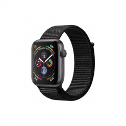 APPLE Watch Series 4 GPS, 40mm koperta w kolorze gwiezdnej szarości z opaską sportową w kolorze czarnym. Smartbandy marki Apple. Za 1,849.00 zł.
