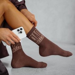 Brązowe skarpetki damskie ciao bella 1193. Brązowe skarpetki Milena, bez wzorów, z bawełny. Za 15.90 zł.