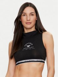 Emporio Armani Underwear Biustonosz top 164430 4R227 00020 Czarny Slim Fit. Czarne biustonosze Emporio Armani Underwear, xl, bez wzorów, z bawełny, bez kołnierzyka, bez ramiączek. Za 119.99 zł.