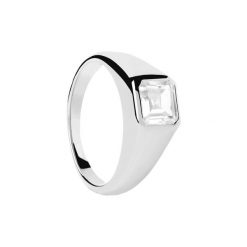 P D Paola Pierścionek P D Paola The New Essentials - 925 sterling silver i srebro Pierścionki 1 ct Damski. Szare pierścionki P D Paola, z cyrkonią, srebrne. Za 422.99 zł.