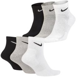 Skarpetki treningowe Nike Dri-Fit Training 3pack SX7677-901 wysokie. Białe skarpetki sportowe Nike, bez wzorów, na fitness i siłownię, dri-fit (nike). Za 49.90 zł.