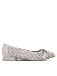 Caprice Baleriny 9-22503-42 Szary. Szare baleriny Caprice, bez wzorów, ze skóry, bez obcasa, bez zapięcia. Za 206.99 zł.