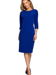 Stylove Sukienka w kolorze niebieskim rozmiar: L. Niebieskie sukienki Stylove, l, bez wzorów, bez kołnierzyka, bez ramiączek, midi. Za 238.45 zł.