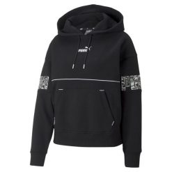 Damska bluza z kapturem Puma Power Safari FL. Czarne bluzy Puma, xs, bez wzorów, bez ramiączek, z kapturem. Za 247.99 zł.