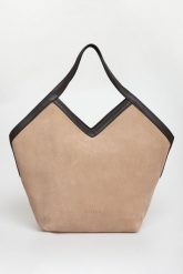 Torebka zamszowa shopper PESERICO. Shopper bag Peserico, bez wzorów, z zamszu, zamszowe, bez dodatków. Za 2,339.00 zł.
