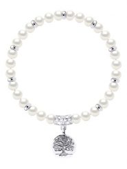 Pearline Bransoletka z zawieszką z perłami rozmiar: onesize. Białe bransoletki Pearline, z perłą, srebrne. Za 239.99 zł.