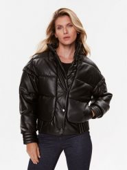 Guess Kurtka puchowa Ivana W3BL12 WFSP0 Czarny Regular Fit. Czarne kurtki Guess, na zimę, l, z aplikacjami, z puchu, bez kaptura. Za 449.99 zł.