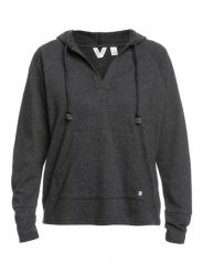 Bluza z kapturem ROXY DESTINATION SURF Czarna Damska. Szare bluzy Roxy, l, bez wzorów, z bawełny, z kapturem. Za 269.75 zł.