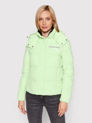 Calvin Klein Jeans Kurtka puchowa J20J219007 Zielony Regular Fit. Zielone kurtki Calvin Klein Jeans, na zimę, s, bez wzorów, z jeansu, bez kaptura. Za 899.99 zł.