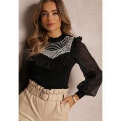 Czarna Bluzka Rosilahi. Czarne bluzki Renee, s, bez wzorów, bez kołnierzyka, bez ramiączek. W wyprzedaży za 139.99 zł.