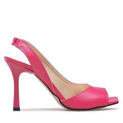 Sandały Karino. Czerwone sandały Karino, bez wzorów, bez obcasa, na szpilce, bez zapięcia. Za 389.99 zł.