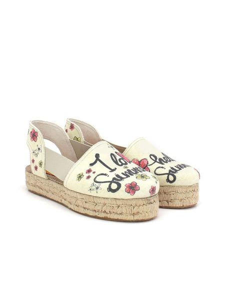 Calceo Sandały w kolorze kremowym ze wzorem rozmiar: 36. Brązowe sandały Calceo, bez wzorów, klasyczne, z otwartym noskiem, bez obcasa, bez zapięcia. Za 118.56 zł.