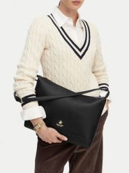 Beverly Hills Polo Club Torebka CEO-BHPC-L-005-10 Czarny. Czarne listonoszki Beverly Hills Polo Club, bez wzorów, ze skóry, bez dodatków. Za 179.99 zł.