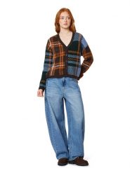 Scotch & Soda Kardigan w kolorze ciemnobrązowo-błękitnym rozmiar: M. Brązowe swetry Scotch & Soda, m, bez wzorów, bez ramiączek. Za 289.95 zł.