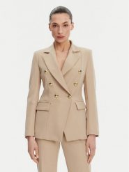 Maryley Marynarka 25EB139/43PG Beżowy Regular Fit. Brązowe marynarki i żakiety Maryley, xl, bez wzorów, z syntetyku, bez ramiączek. Za 359.99 zł.