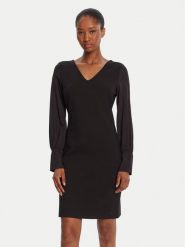 Armani Exchange Sukienka dzianinowa XW000756 AF16136 UC001 Czarny Slim Fit. Czarne sukienki Armani Exchange, m, bez wzorów, z dzianiny, bez kołnierzyka, bez ramiączek. Za 559.99 zł.
