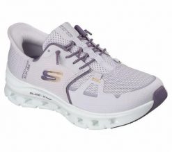 Buty SKECHERS GLIDE STEP PRO Fioletowy. Fioletowe trekkingi Skechers, bez wzorów, z meshu, bez zapięcia, trekkingowe. Za 322.99 zł.