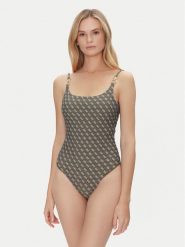 Guess Strój kąpielowy E5GJ45 KCRL2 Zielony. Zielone stroje jednoczęściowe Guess, z aplikacjami, z syntetyku. Za 429.99 zł.