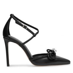 Szpilki Eva Minge. Czarne szpilki Eva Minge, bez wzorów, bez obcasa, na szpilce, bez zapięcia. Za 359.99 zł.