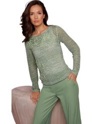 Creation L Sweter w kolorze zielonym rozmiar: 38. Zielone swetry creation L, l, bez wzorów, bez ramiączek. Za 109.95 zł.