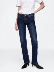 GAP Dżinsy - 90s straight low rise - w kolorze granatowym rozmiar: W27. Niebieskie jeansy GAP, s, bez wzorów, klasyczne. Za 159.95 zł.