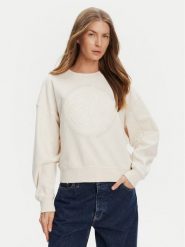 Guess Bluza W5YQ07 KB681 Écru Regular Fit. Bluzy Guess, xxl, z aplikacjami, z bawełny, bez ramiączek, bez kaptura. Za 299.99 zł.