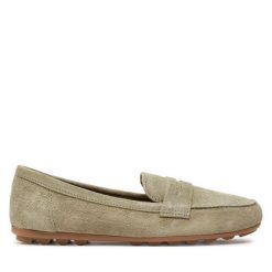 Mokasyny Tamaris. Zielone mokasyny Tamaris, bez wzorów. Za 239.99 zł.