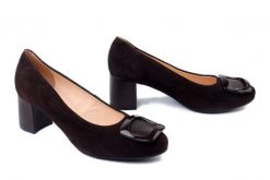 BIOECO BY ARKA 6821 2036+2958 czekolada, czółenka damskie. Brązowe czółenka Bioeco by Arka, bez wzorów, ze skóry, bez obcasa, na obcasie, bez zapięcia. Za 389.90 zł.