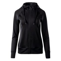 Bluza Z Kapturem Damska Polar Cyra. Czarne bluzy z kapturem MARTES, s, bez wzorów, z elastanu, z kapturem, na fitness i siłownię. Za 115.99 zł.