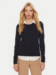 Tommy Hilfiger Sweter WW0WW44161 Granatowy Regular Fit. Niebieskie swetry Tommy Hilfiger, xs, bez wzorów, z wełny, bez ramiączek. Za 289.99 zł.