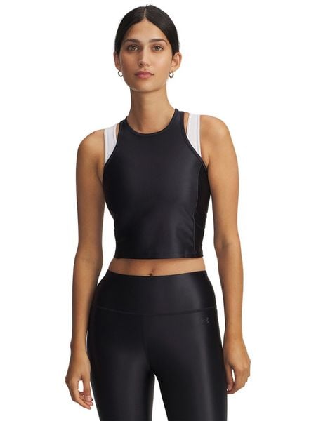 Under Armour Top funkcyjny w kolorze czarnym rozmiar: S. Czarne topy Under Armour, s, bez wzorów, z materiału, bez kołnierzyka, bez ramiączek. Za 108.74 zł.