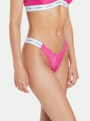 Guess Stringi O3RE08 KBBT0 Różowy. Czerwone stringi Guess, z aplikacjami, z syntetyku. Za 119.99 zł.