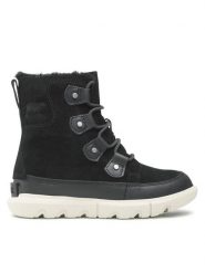 Sorel Śniegowce Explorel II Joan Faux Fur Wp NC4462-010 Czarny. Czarne śniegowce Sorel, bez wzorów, ze skóry, bez zapięcia. Za 489.00 zł.