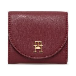 Tommy Hilfiger portfel damski kolor bordowy. Czerwone portfele Tommy Hilfiger, bez wzorów. Za 289.99 zł.