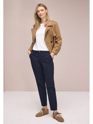Street One Spodnie chino w kolorze granatowym rozmiar: W42/L28. Niebieskie chinosy Street One, bez wzorów, street. Za 184.89 zł.