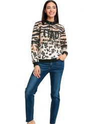 Heine Bluza w kolorze czarno-beżowym rozmiar: 36. Brązowe bluzy Heine, bez wzorów, bez kaptura. Za 66.47 zł.
