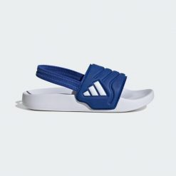 Klapki Adilette Estrap 2.0 Slides Children. Białe klapki adidas, bez wzorów, sportowe, bez obcasa, bez zapięcia. Za 109.00 zł.