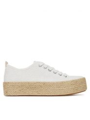 DeeZee Espadryle SH-053 Biały. Białe espadryle DeeZee, bez wzorów, z materiału, bez obcasa. Za 79.99 zł.