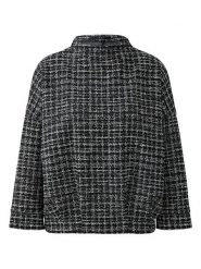 Oui Bluza w kolorze czarno-kremowym rozmiar: 40. Brązowe bluzy Oui, bez wzorów, bez ramiączek, bez kaptura. Za 239.99 zł.