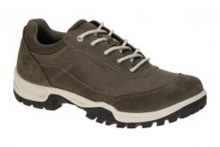 Buty trekkingowe za kostkę damskie Ecco Xpedition III. Szare buty trekkingowe ECCO, bez wzorów, z gumy, za kostkę, bez zapięcia, trekkingowe. Za 672.45 zł.