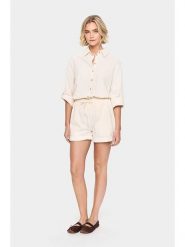SAINT TROPEZ Szorty w kolorze kremowym rozmiar: S. Brązowe szorty Saint Tropez, bez wzorów, z bawełny. Za 129.95 zł.