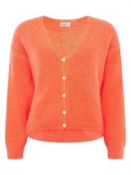 Zwillingsherz Kardigan "Uni" w kolorze pomarańczowym rozmiar: onesize. Pomarańczowe swetry Zwillingsherz, bez wzorów, bez ramiączek. Za 314.95 zł.