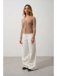 AUTHENTIC CASHMERE Kaszmirowy kardigan "Lise" w kolorze beżowym rozmiar: XL. Brązowe swetry AUTHENTIC CASHMERE, xl, bez wzorów, z kaszmiru, bez ramiączek. Za 349.73 zł.