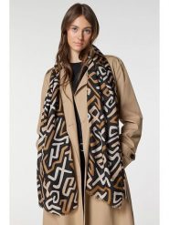 Lucky Bees Szal w kolorze beżowo-jasnobrązowo-czarnym - 180 x 75 cm rozmiar: onesize. Brązowe szaliki i kominy Lucky Bees, bez wzorów, z materiału. Za 91.77 zł.