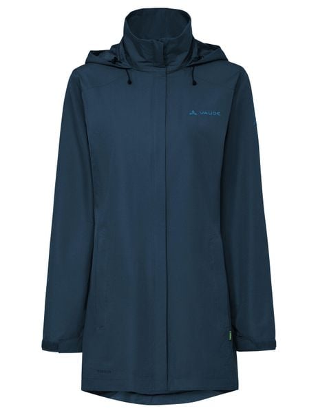 Kurtka damska Escape Parka. Niebieskie kurtki przeciwdeszczowe Vaude, s, bez wzorów, z materiału, bez kaptura, trekkingowe. Za 729.00 zł.