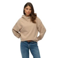 Bluza damska z kapturem Superdry Studios. Brązowe bluzy z kapturem Superdry, s, bez wzorów, z materiału, z kapturem. Za 318.95 zł.