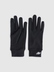 4F Rękawiczki dzianinowe Touch Screen uniseks - czarne S. Czarne rękawiczki 4f, bez wzorów, z dzianiny. Za 59.99 zł.