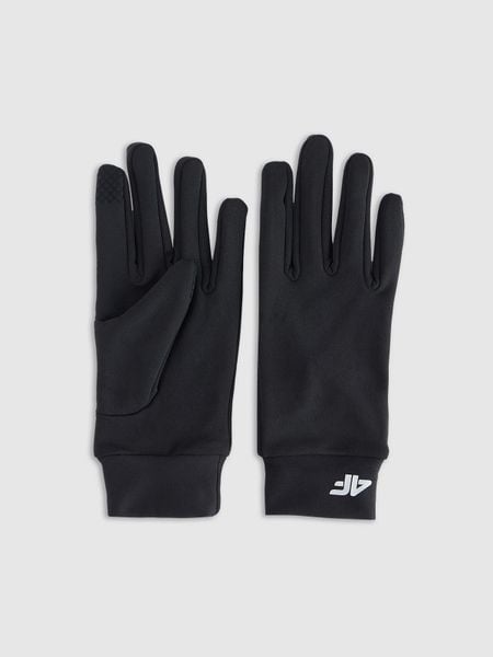 4F Rękawiczki dzianinowe Touch Screen uniseks - czarne S. Czarne rękawiczki 4f, bez wzorów, z dzianiny. Za 59.99 zł.