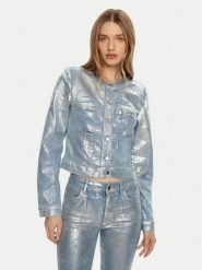 Guess Kurtka jeansowa W5RN 11D5JS1 Niebieski Regular Fit. Niebieskie kurtki Guess, xl, z aplikacjami, z bawełny, bez kaptura. Za 899.99 zł.